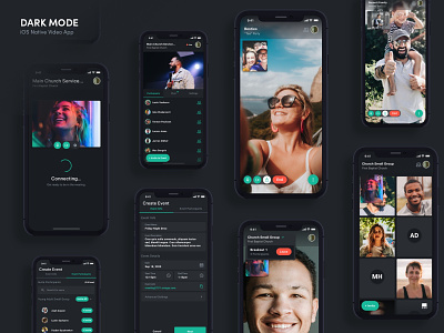 Video App (Dark Mode) app app design dashboard iphonex ui ux video app voip web