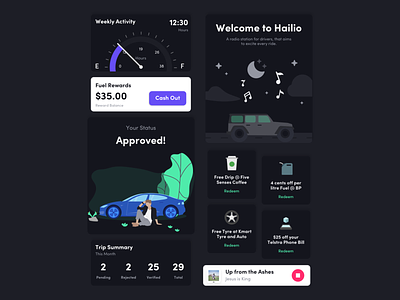 Components for Rideshare App