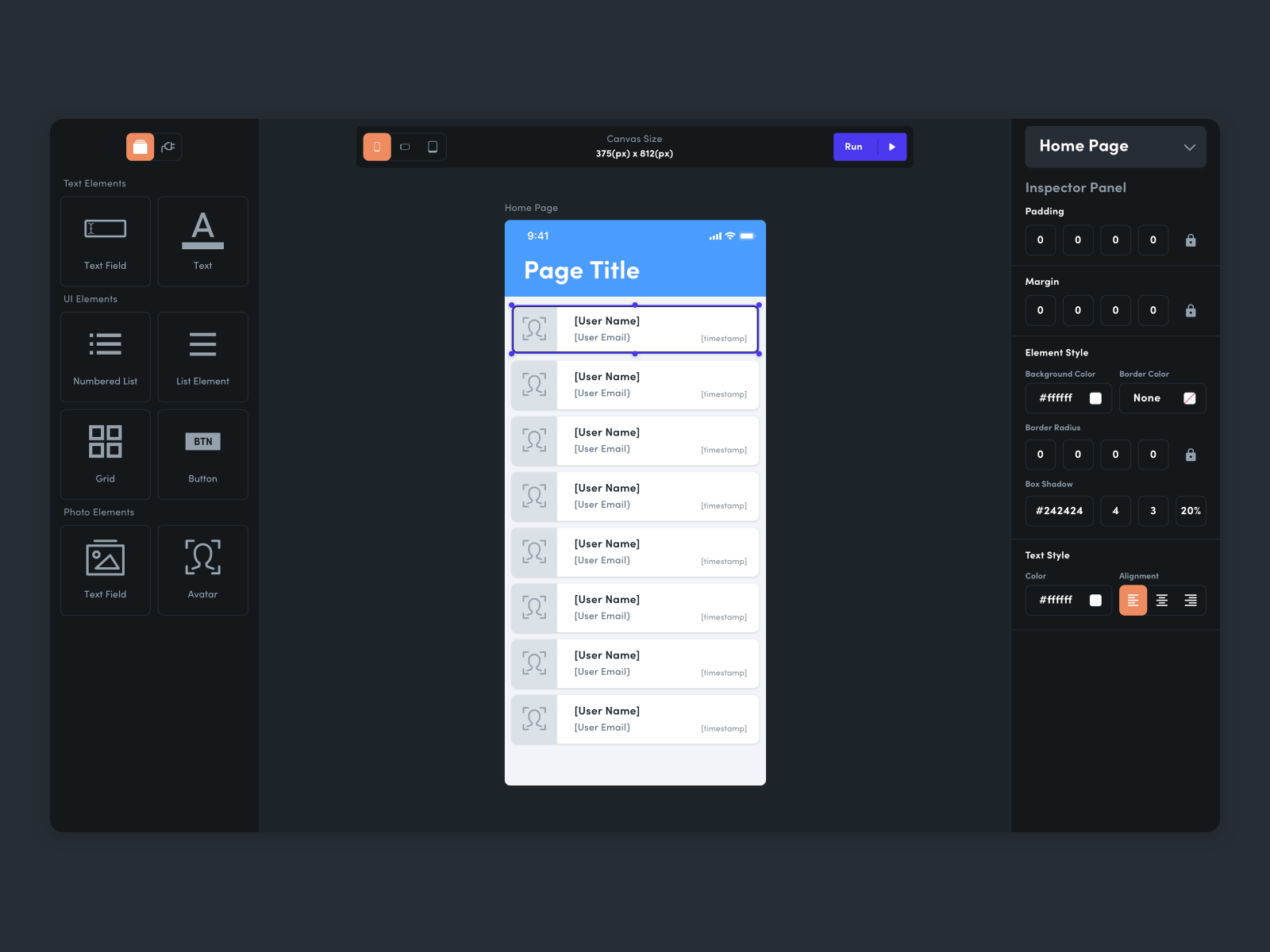Flutter Flow - WIP (App Builder) by Andrew Daniels for Kaleo Design on