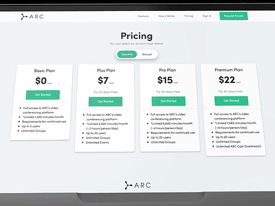 Simple Pricing Tables accounts app big sur html motion design pricing pricing page pricing plan pricing table smooth toggle ui uiux