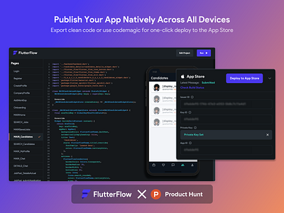 FlutterFlow 2.0 is Live on Product Hunt app app builder app design design flutter flutterapp lowcode nocode ui ux