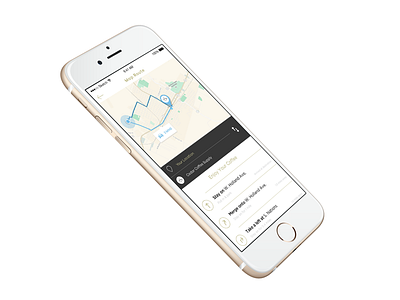 Map Route Selected coffee coffee app custom maps google maps ios9 iphone 6s map sketch ux