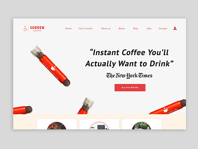 Sudden Coffee Landing Page // Updated coffee css html instant coffee mobile roaster specialty coffee sudden coffee third wave web