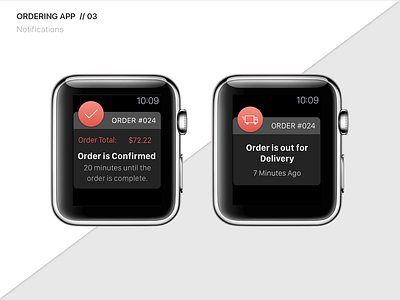 Apple Watch // Notifications app app design apple apple watch display ios time ui ux watch os 3 watchos