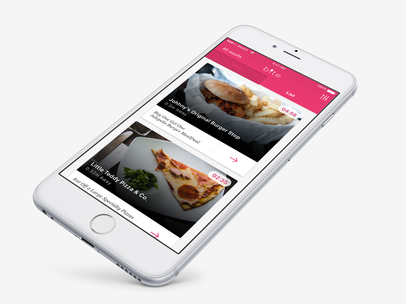 List View for Coupon App by Andrew Daniels on Dribbble