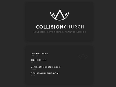 Business Card Design / Local Church Plant black branding business card church church logo design fonts logo