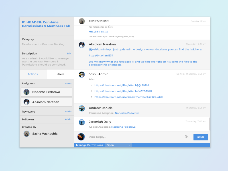 Working on a little Modal Design for a task management system by Andrew ...