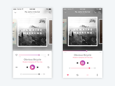 Play Screen - Music App app app design artwork icons music music app play screen sketch tab bar ux