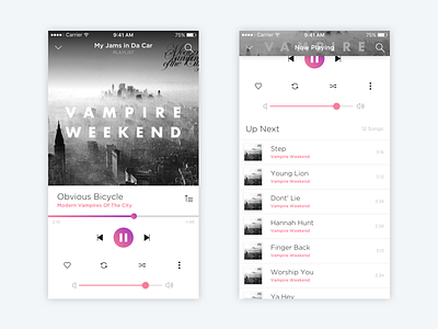 Play Screen - Music App Round 2 app app design artwork icons music music app play screen sketch tab bar ux