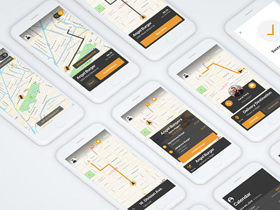 Delivery App - Driver admin app delivery delivery app driver list rideshare uber ui ux