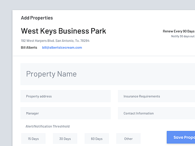 Add Property Modal