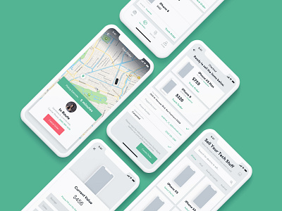 Sell your iPhone App app checkout clean e commerce iphonex marketplace minimal mockups track shipment ui ux