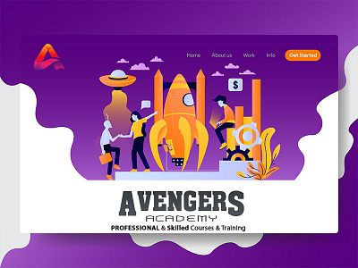 infographic Vector Design for creativity web landing page aj