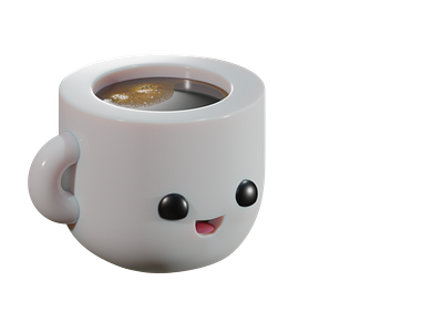 HappyCup 3d animation blender cartoons character coffee motion graphics render