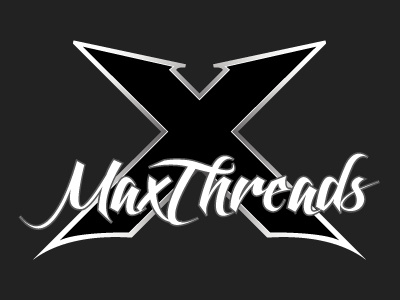 Maxthreads black logo threads tshirt x