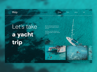 Website Design Concept — Yacht Travel Company blog concept concept design design designer travel web travel website ui ui ux ui design ui designer ux web web design website website concept website design yachting