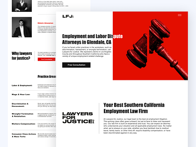 Website Concept — Law Firm black black and white concept concept design design design concept landing landing page law firm lawyers minimal simple ui ui design ux web web design website website design white