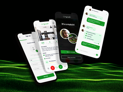 Mobile UI/UX Design — Job Search App for Teenagers app design application clean ui color daily ui dailyui dark ui design designer green job app mobile mobile app mobile app design mobile ui ui ui ux ui design uiux ux design