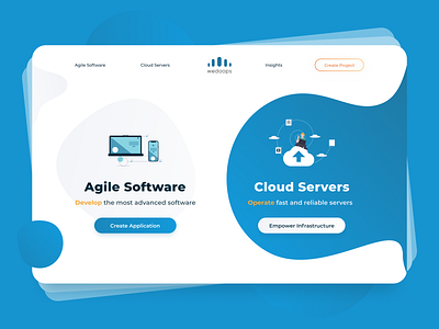 Landing UI Design — Cloud Services