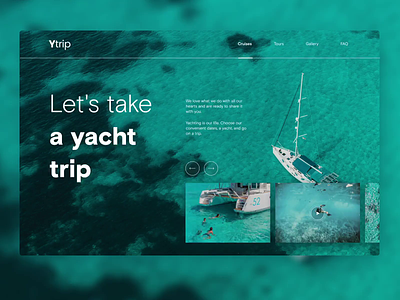 Web Design Concept — Yacht Travel Company animated animated ui animation blue and white clean design clean ui dailyui motion design motion ui ui ui ux ui design uidesign uiux ux web web design website website concept website design