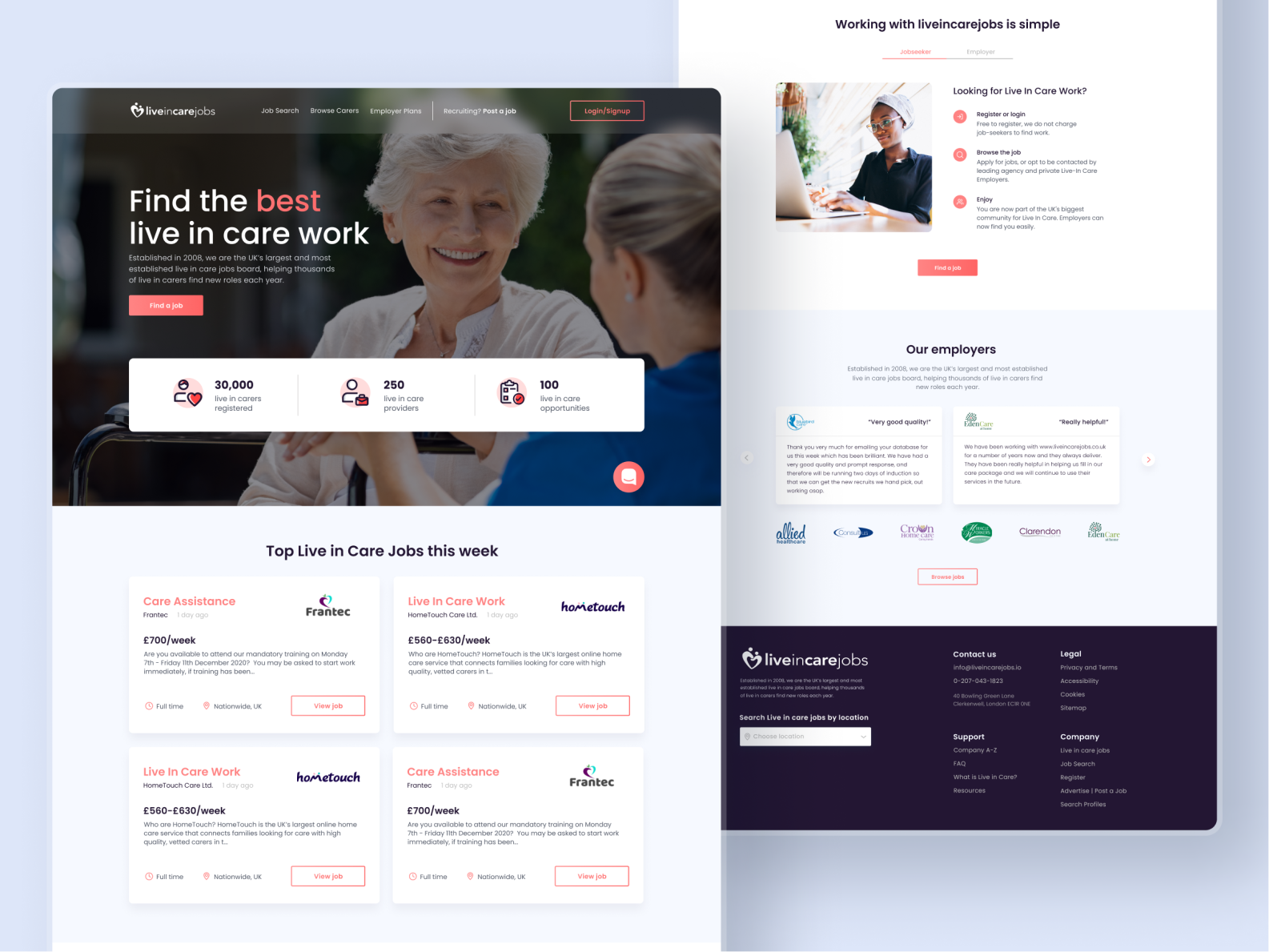 Liveincarejobs - Job Finder App by Awesomic on Dribbble