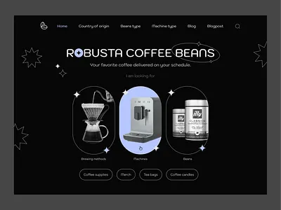 Coffee Product Landing Page branding cafe cappucino clean coffee bean coffee cup coffee shop eccomerce espresso landing page latte ui ux