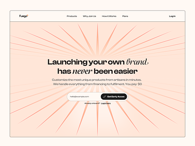 Fuego Product Landing Page