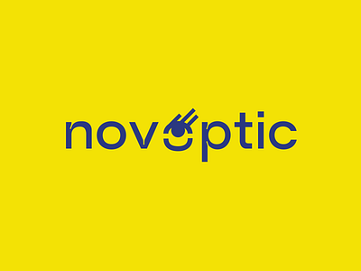 Novoptic - Branding branding case study clean eyeawer graphic graphic design identity logo logotype showcase typography yellow