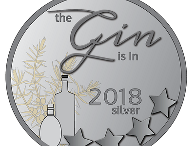 The Gin is In, Silver Medal 2018 badges illustration silver medal