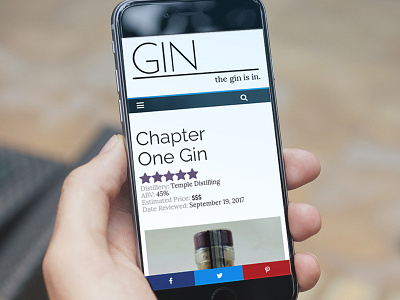 The Gin is IN, Mobile Experience mobile responsive web design