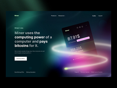 Redesign Crypto Mining hero page