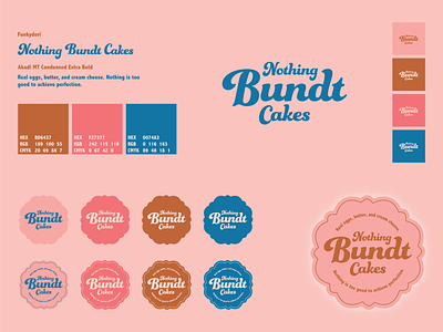 Nothing Bundt Cakes - Rebrand Concept bakery concept cute illustrator logo design nothing bundt cakes pink rebrand