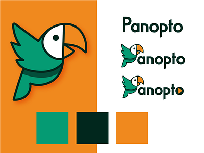 Panopto - Logo Concept color palette concept illustration logo logo design parrot