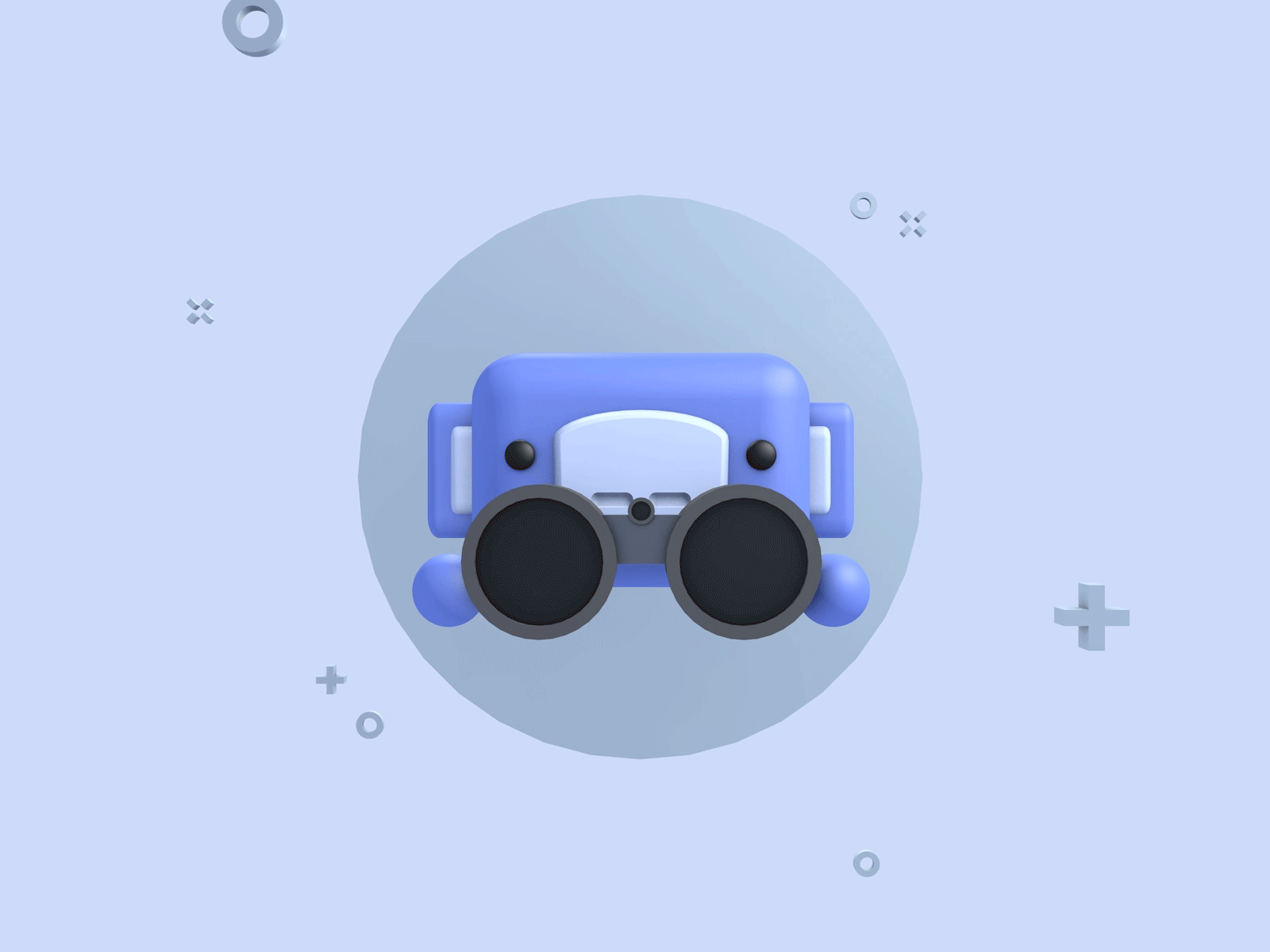 Binocular Wumpus cinema4d discord illustration wumpus