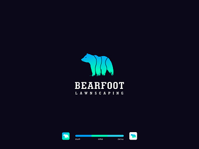 BearFoot Logo branding design flat icon illustration illustrator logo minimal typography vector