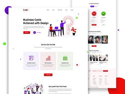 Digital Agency Ui Landing Page Template coporate ui design digital agency home page illustration illustrator landing landing page ui ui design ui template ux web web page website