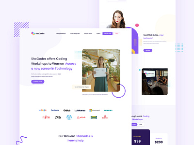 SheCodes Website Landing Page Redesign