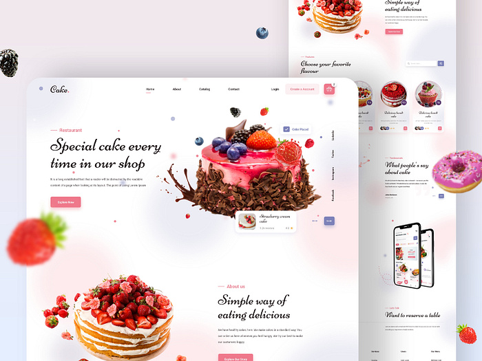 Cake Landing Page designs, themes, templates and downloadable graphic ...