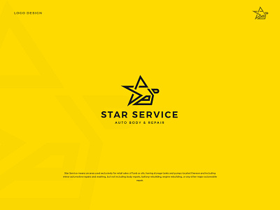 Star Services Logo Design 3d automobile brand identity branding car color company creative design flat logo logo design minimal logo minimalist modern service logo typography vector yello