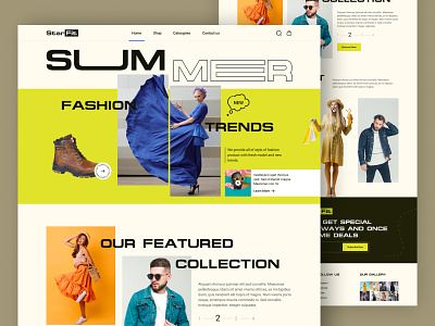 Modern Fashion Landing Page abid apparel landing page beauty clothing store ecommerce faces fashion fashion homepage fashion lifestyle fashion website graphic design landing page modern professional responsive summer trends ui ux web page