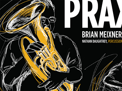 PRAXIS Album Cover album cover album design cd euphonium instrument percussion potenza praxis