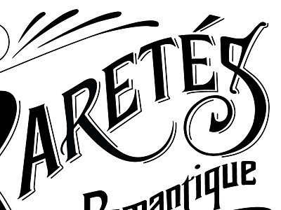 Raretés typography victorian