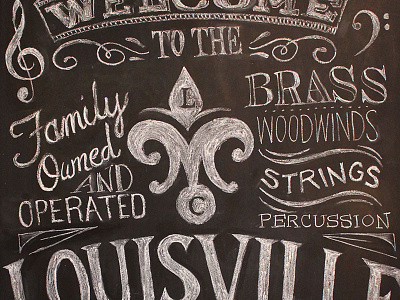 Louisville Music Co. Chalk Sign