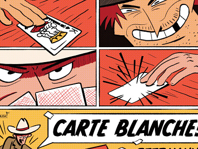 Carte Blanche Album bassoon comic comic art comic book playing card spaghetti western western