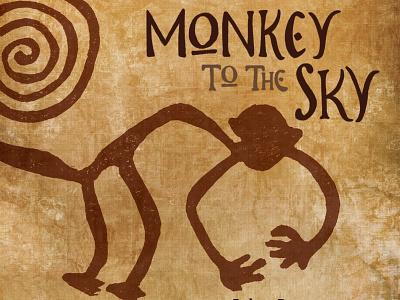 Monkey to the Sky Album linocut monkey nazca lines peru potenza