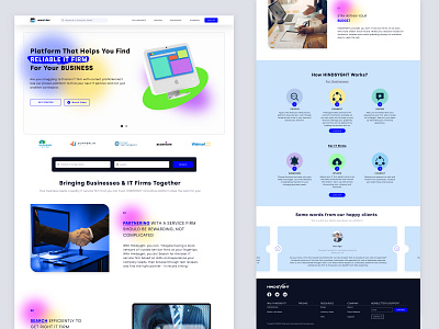 Hindsyght Landing page design