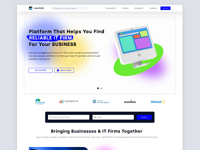 Hindsyght Landing page design