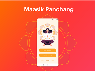 Maashik Panchang Hindu Calender Design app branding design illustration minimal typography ui ux vector
