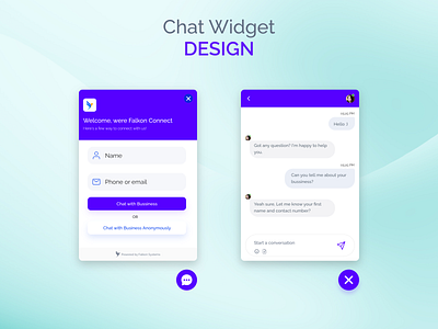 Chat Widget Design app branding design illustration logo minimal typography ui ux vector