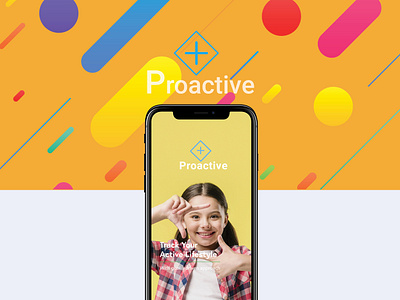 Proactive App| Track and Share Your Active Lifestyle app branding design illustration illustrator lettering logo type typography ui ux